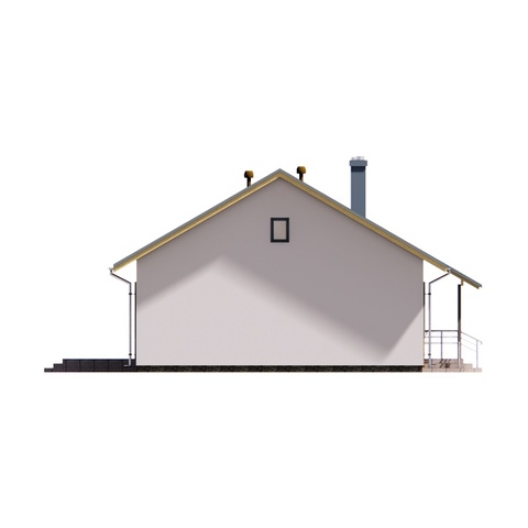 фасад одноповерхового будинку Корольок 3