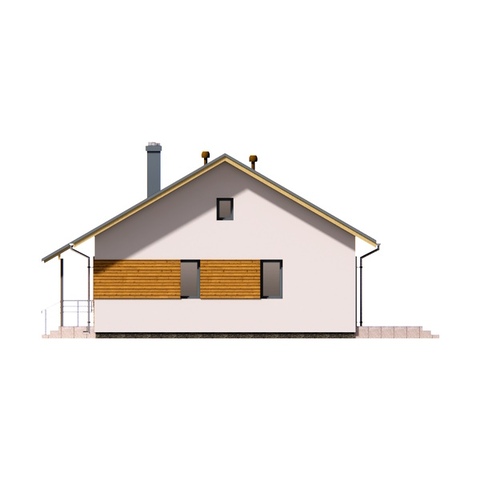 фасад одноповерхового будинку Корольок 3