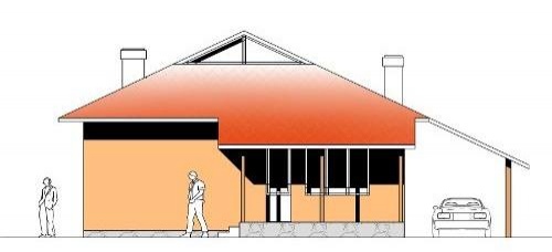 будинок проект, задній фасад