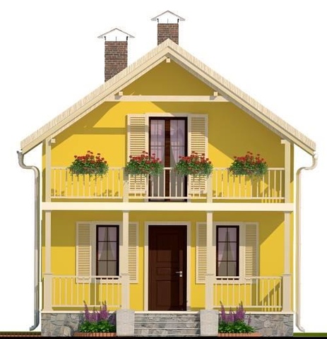 проект будинку Пуховка 3, головний фасад 