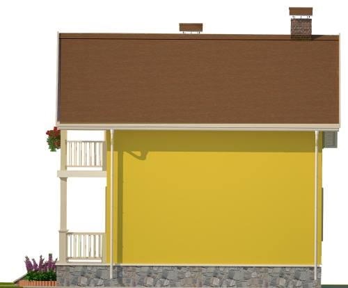 проект будинку Пуховка 3, лівий фасад 