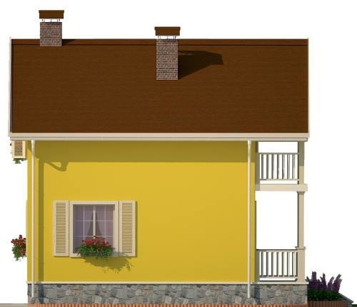 проект будинку Пуховка 3, правий фасад 