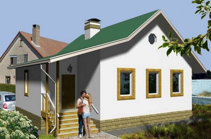 One-story house plans - Cossack 2 Main facade