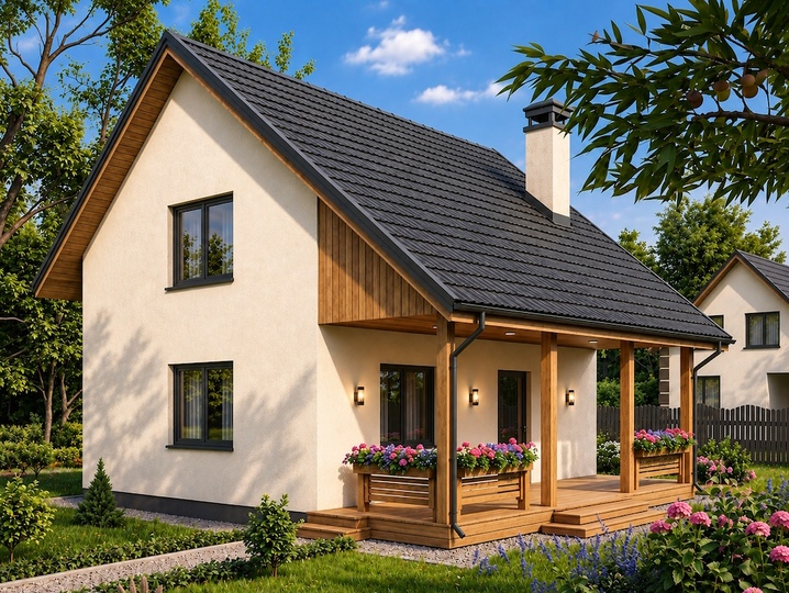 Plan domu do 100 kwm - Soroka Główna fasada
