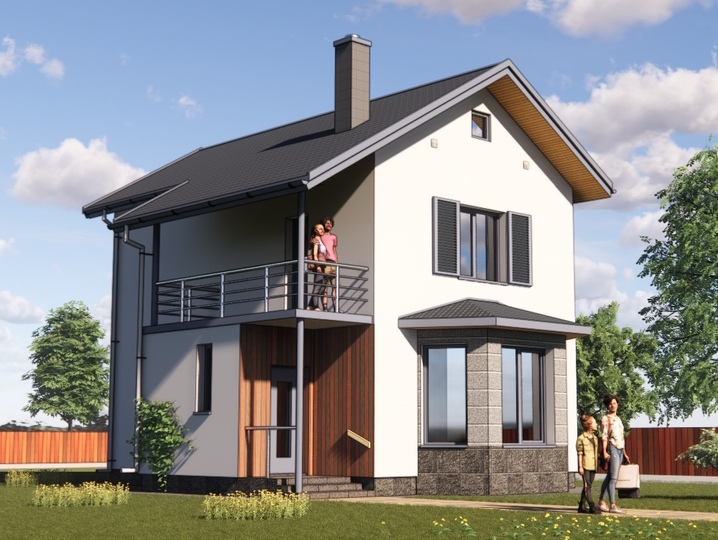 Maly plan domu - Boris 4 Główna fasada
