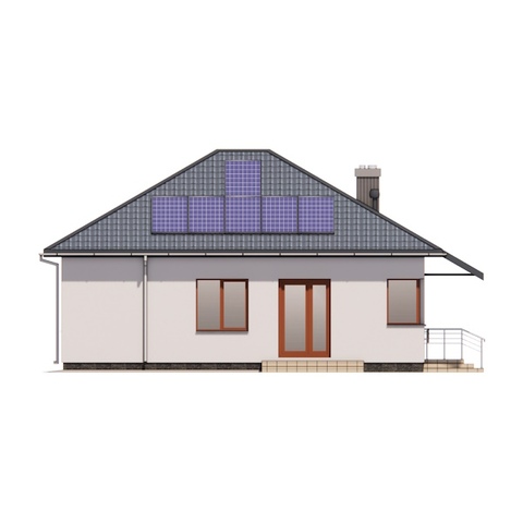 Фасади одноповерхового будинку 83 м2 Камелія 4