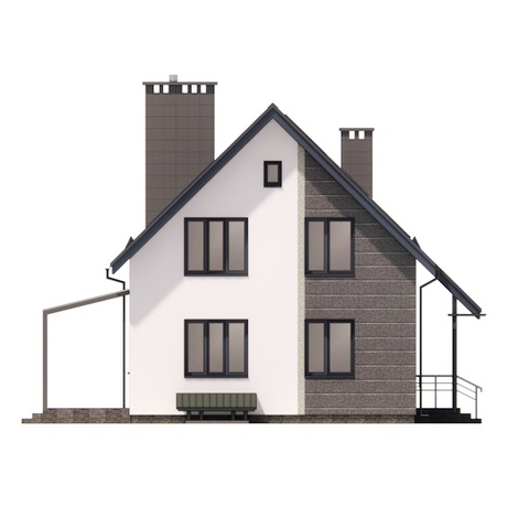 Фасад будинку-укриття 85м2 Шпак10