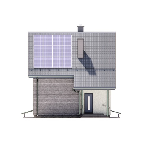 Фасад будинку-укриття 85м2 Шпак10