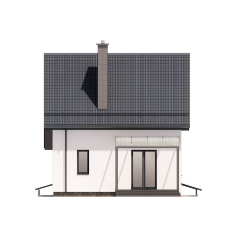 Фасад будинку-укриття 85м2 Шпак10