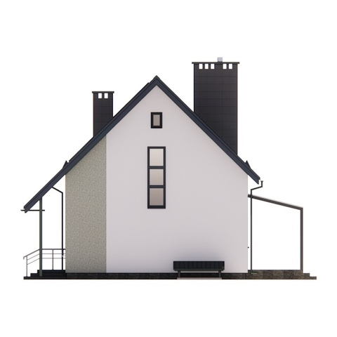 Фасад будинку-укриття 85м2 Шпак10