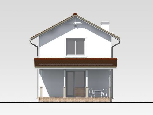 проект дачного будинку Горобина дворовий фасад