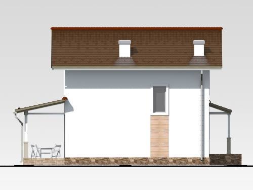 боковий фасад проекту будинку 86 м2