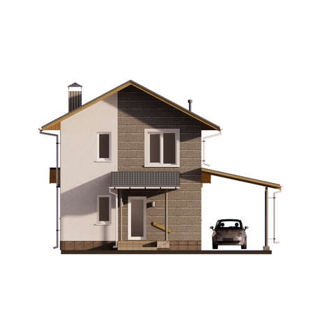 Фасад будинку 90 м2 Горобина 5