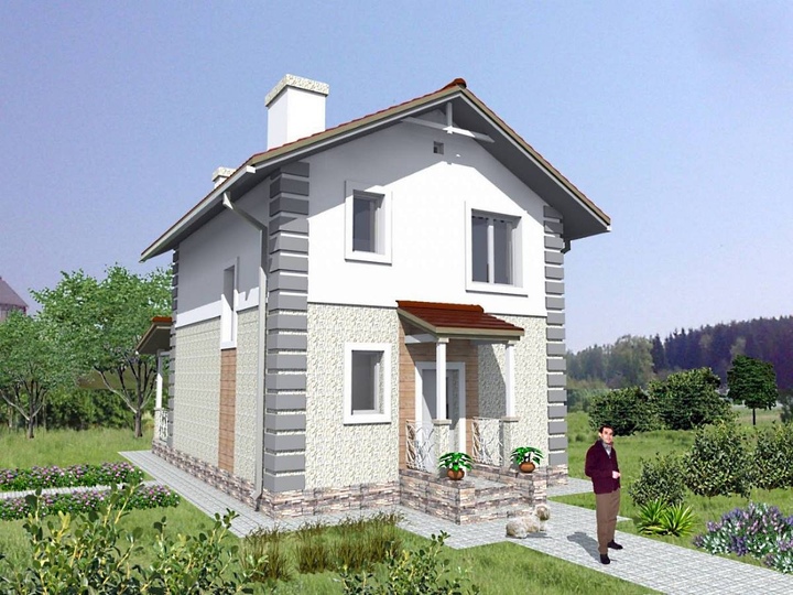 Plan domu - Riabina 4 Główna fasada