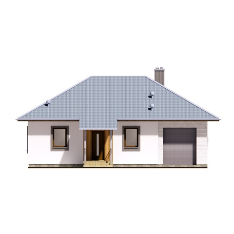 фасад одноповерхового будинку Корольок 2