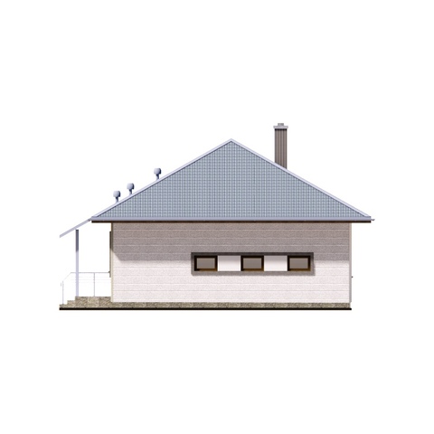 фасад одноповерхового будинку Корольок 2