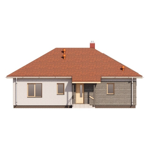 Фасад одноповерхового будинку Веселинівка 4