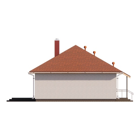 Фасад одноповерхового будинку Веселинівка 4