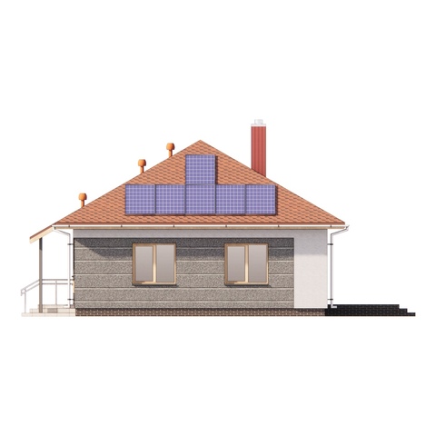 Фасад одноповерхового будинку Веселинівка 4