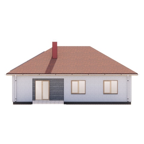 Фасад одноповерхового будинку Веселинівка 4