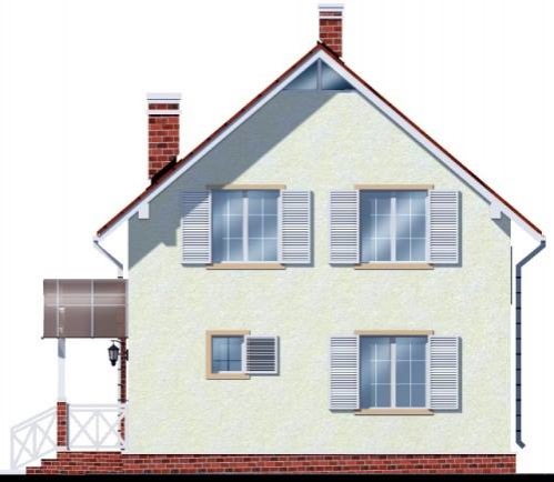 будинок проект,  Рута 3, лівий фасад