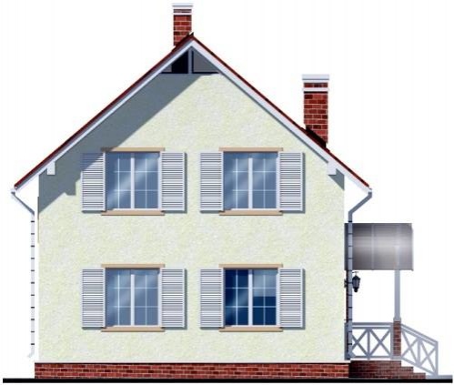 будинок проект,  Рута 3, правий фасад