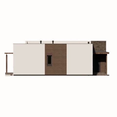 правий фасад одноповерхового будинку Східний 2