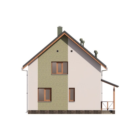 Фасад мансардного будинку Рута 4