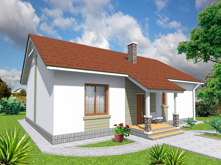 Plan domu jednopiętrowego - Sapsan 3  Główna fasada