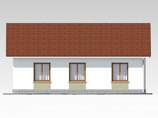 Plan domu jednopiętrowego - Sapsan 3  Tylna fasada