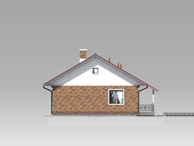 главный фасад дома 107 м2 Шиповник