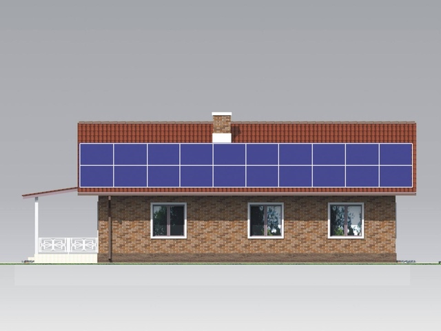 лівий фасад будинку 107 м2 Шипшина 