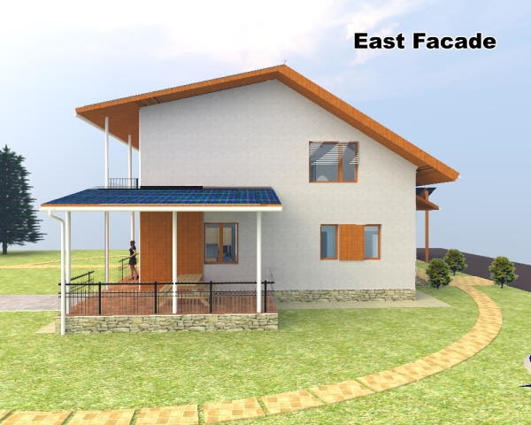 активний будинок проект - східний фасад