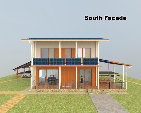 проект активного будинку GreenGo - південний фасад