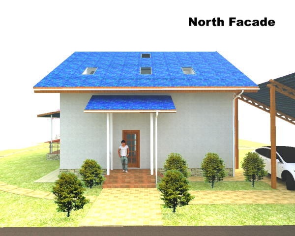 південний фасад проекту активного будинку