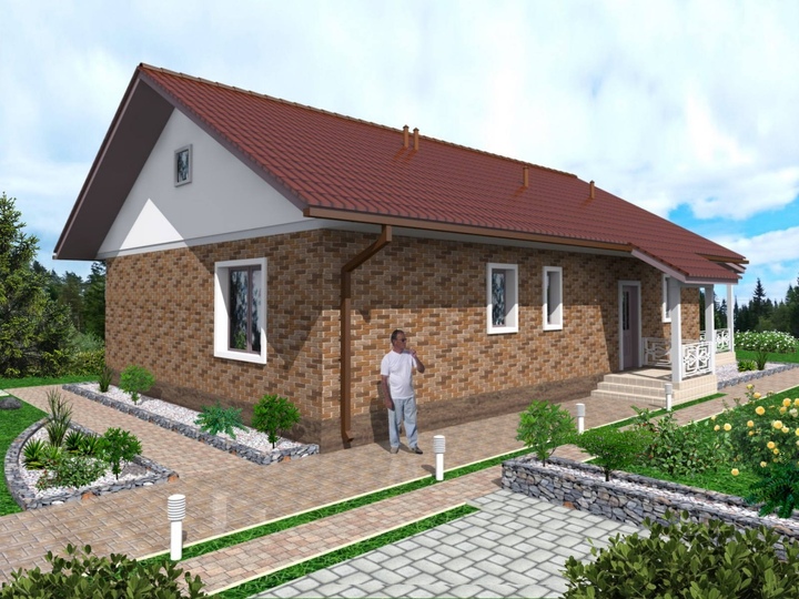 проект будинку 107 м2 Шипшина  Головний фасад