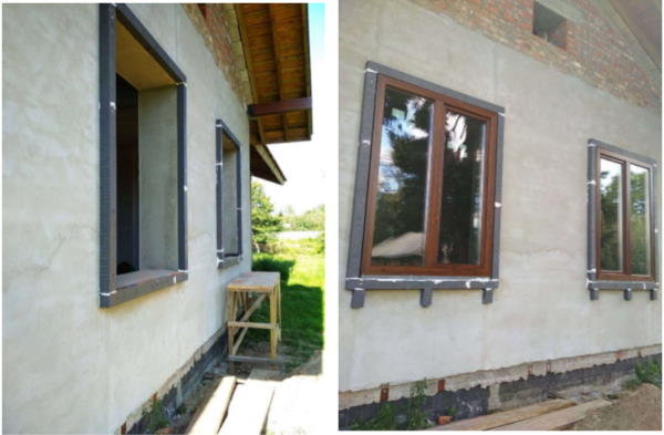 виностной монтаж вікон в шар утеплювача