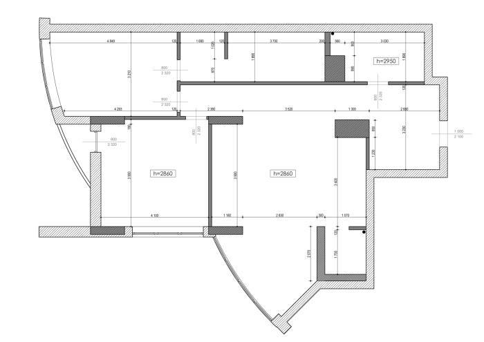обмірний план для дизайн проекту квартири
