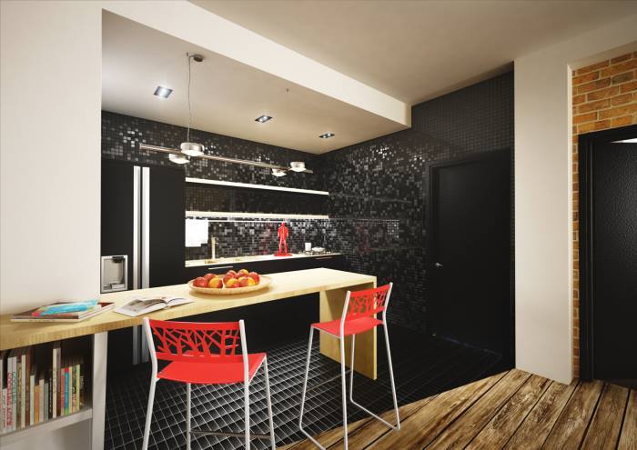 Дизайн кухні студії
