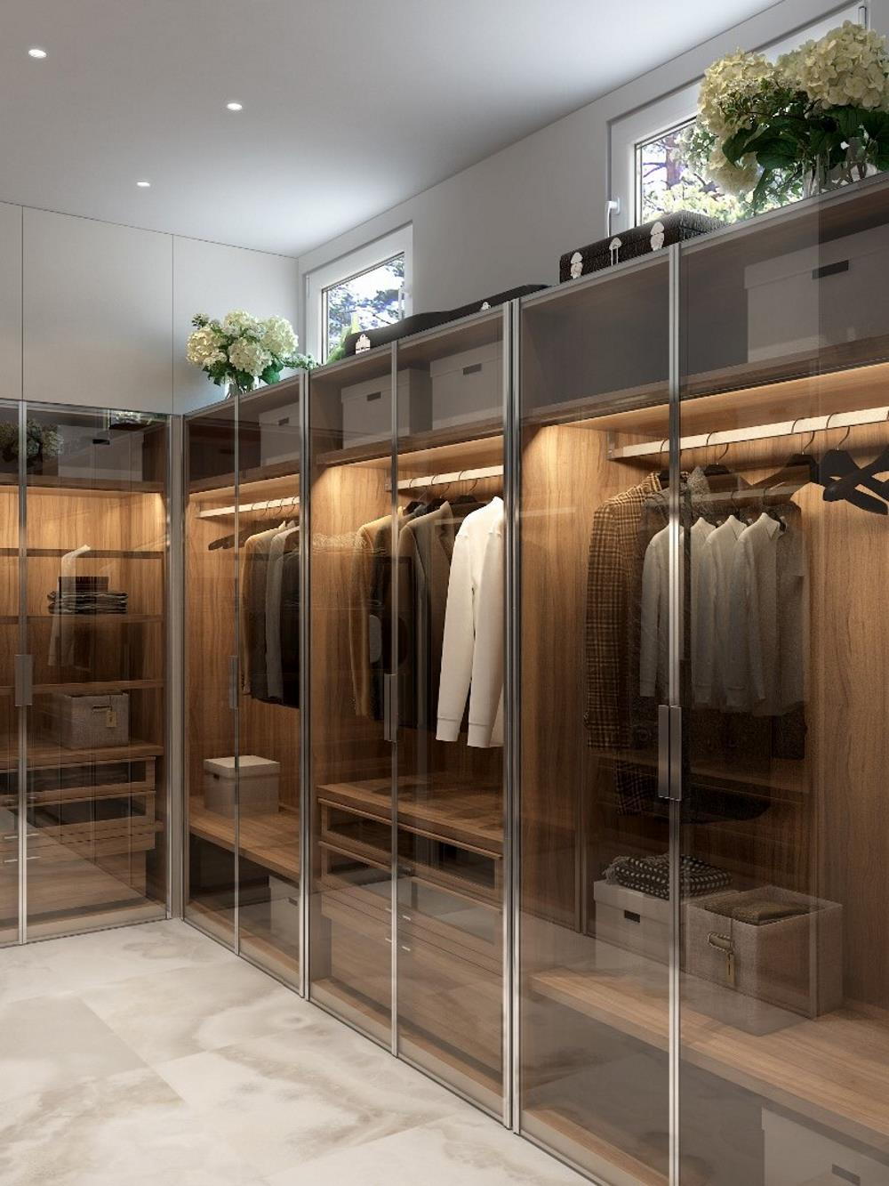 проектировщик интерьера создал гардеробную в доме