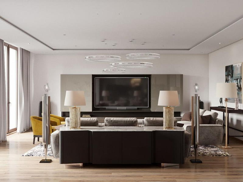 дизайн вітальні фото в будинку 235 м2