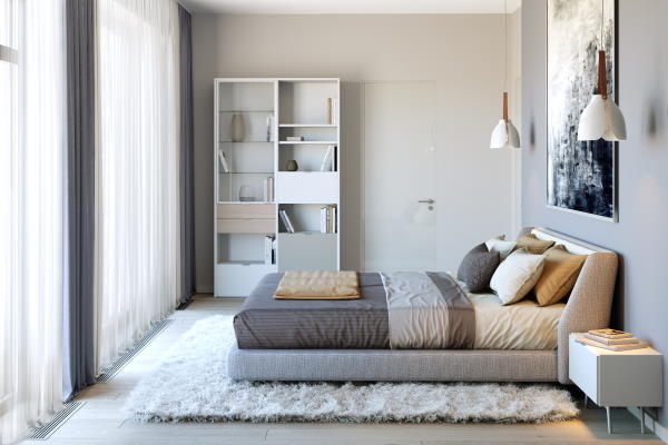 інтер'єр спальні в будинку 250 м2