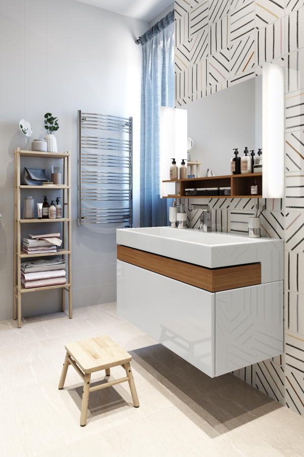 дизайн маленької ванної кімнати в будинку в селі Білогородка