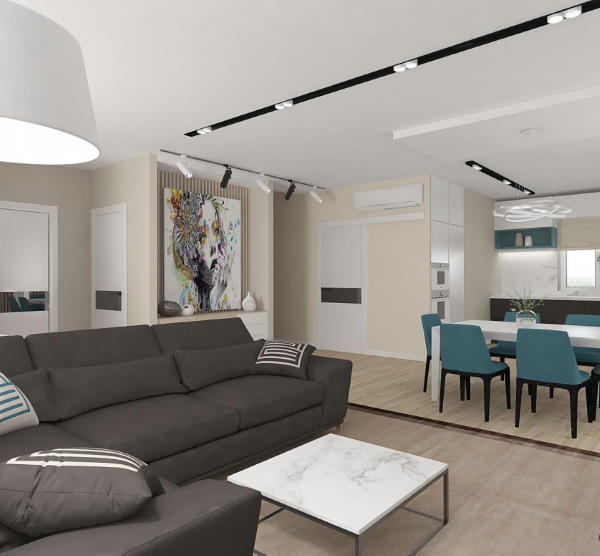 дизайн вітальні в проекті Оттава