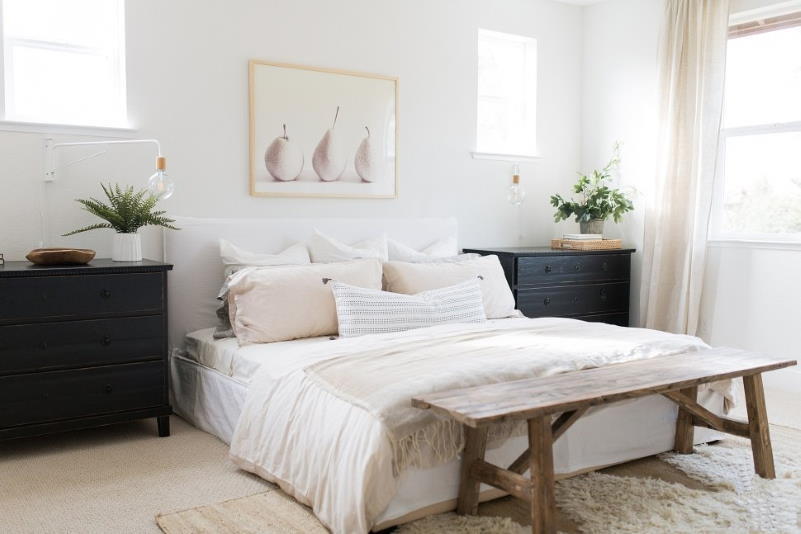 скандинавський інтер'єр при дизайні спальної кімнати