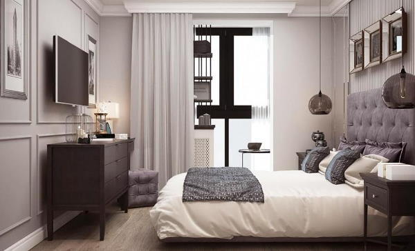 інтер'єр спальні квартири 104 м2