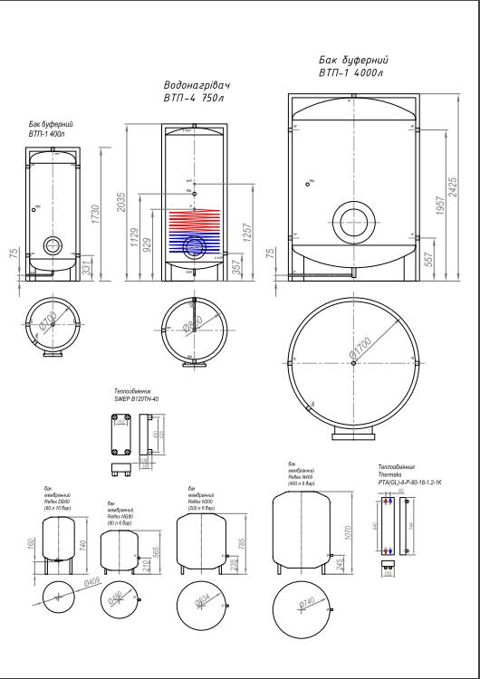 буфекрние ємності і теплоаккумулятор
