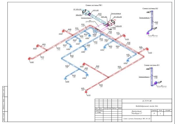 вентиляція припливно витяжна аксонометричних КРЕСЛЕННЯ