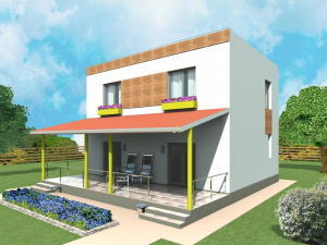 проект будинку з плоским дахом Мімоза