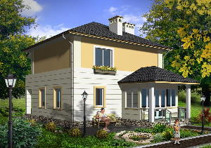 Проект будинку Горіх - побудувати будинок недорого від AkvilonPro